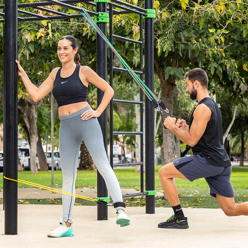 Conjunto de Bandas de Resistência com Acessórios e Guia de Exercícios Rebainer