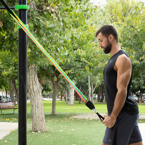 Conjunto de Bandas de Resistência com Acessórios e Guia de Exercícios Rebainer