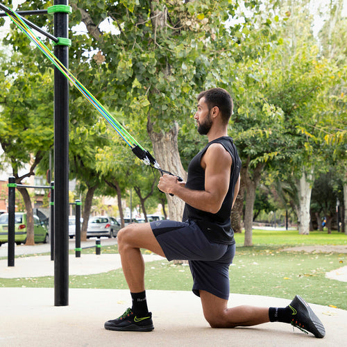 Conjunto de Bandas de Resistência com Acessórios e Guia de Exercícios Rebainer