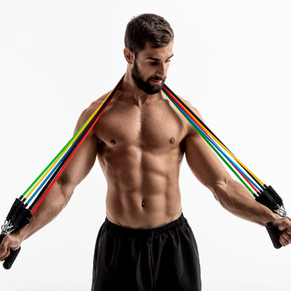 Conjunto de Bandas de Resistência com Acessórios e Guia de Exercícios Rebainer