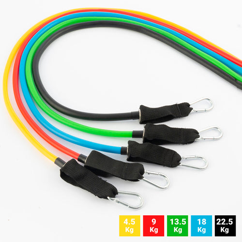 Conjunto de Bandas de Resistência com Acessórios e Guia de Exercícios Rebainer